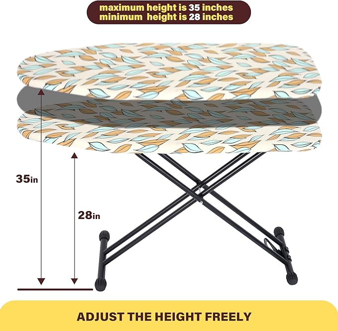 veiox Ironing Board with Heat Resistant Cover,Foldable Full Size Iron Board,Heavy Sturdy Legs,Height Adjustable,Wall Mount & Closet Hanger (13x43)