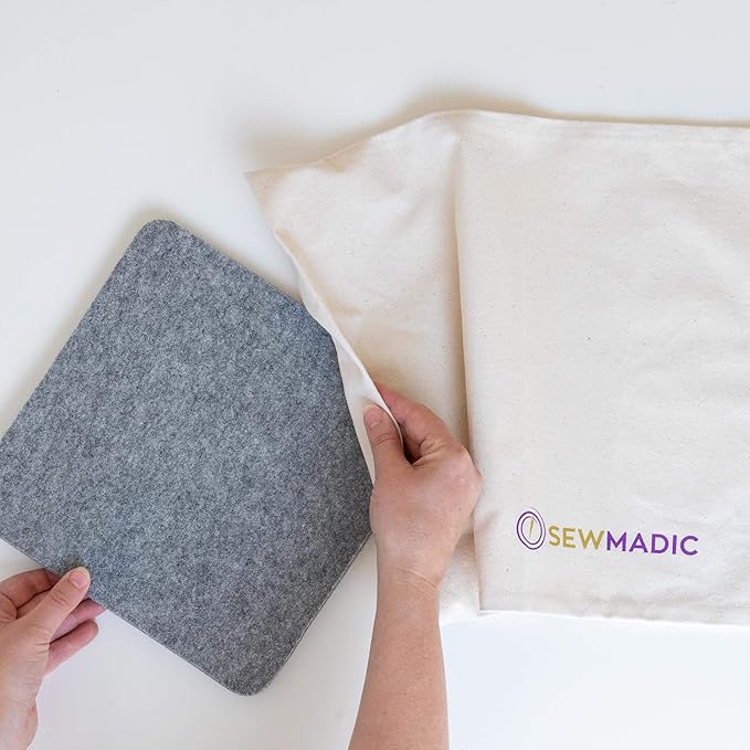 Wool Pressing Mat Large Set 18 x 24” Plus 10 x 10" Portable Size - Thick Quilters Ironing Pad for Embroidery and Patchwork - Professional Supplies, Notions, and Accessories, for Sewing Quilts