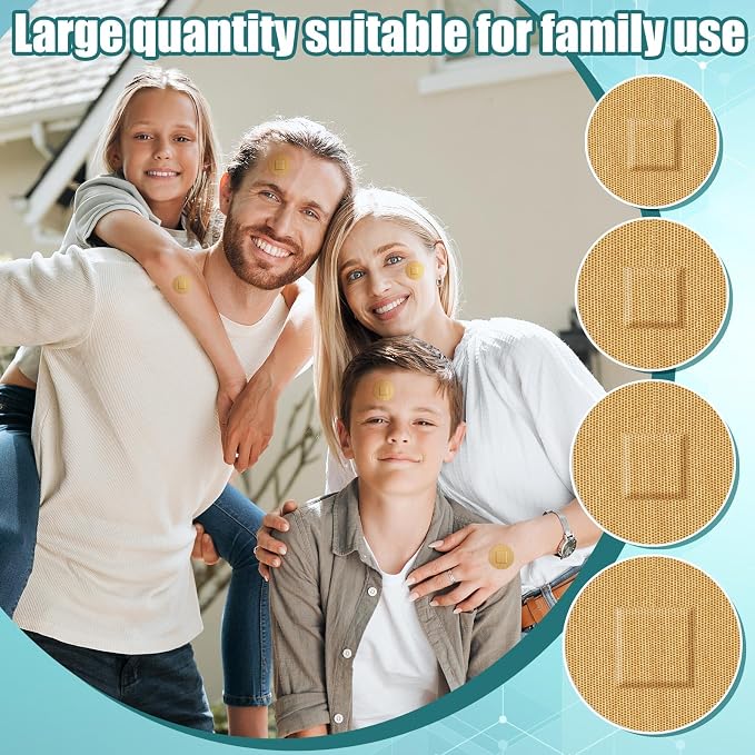 Funtery 100 Adhesive Spot Bandage 4 Sizes Round Flexible Fabric Adhesive Round Tan Non Latex Bandage for Wound Care and Hides Skin Spots Ideal for Small Incisions