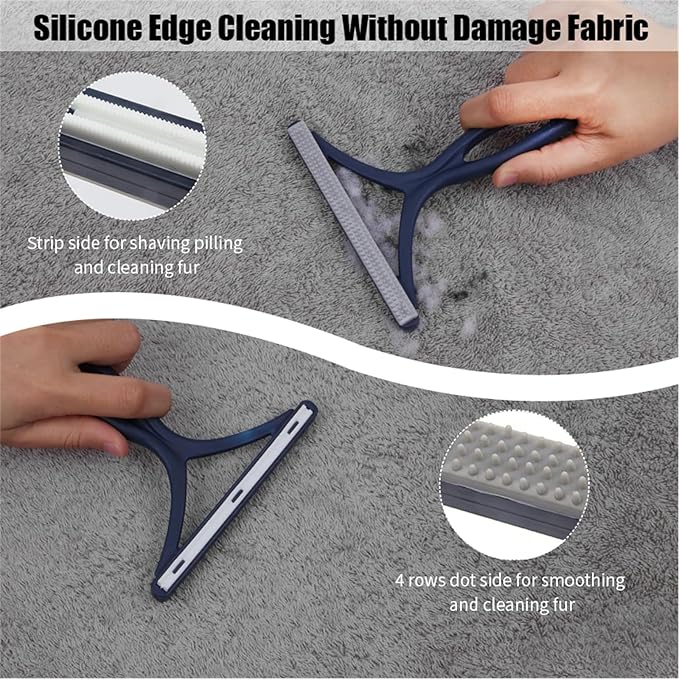 3-Pack Pet Hair Removal Tool, Dog & Cat Hair Remover, Carpet Rake | Fur Removal Tool, Portable Carpet Scraper, Pet Hair Brush, Carpet Rake for Pet Hair Removal, Car Cushions, Sofas, Rug