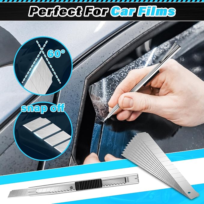 DIYSELF 18 Pcs Window Tint Kit, Vinyl Wrap Tool Kit - Professional Window Tint Tools & Squeegee for Vinyl - Complete Car Wrap Kit for Car Wrap, Stained Glass Window Film, Wallpaper, Water Blades Tool