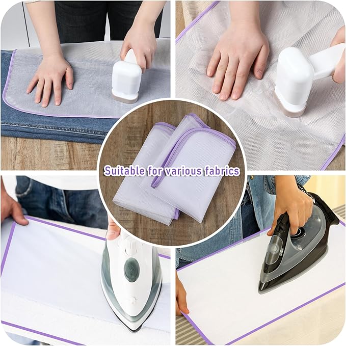 Molain 4 Pack Protective Ironing Pressing Pad, Cloth Scorch-Saving Ironing Protector Insulation Pad, Scorch Saving Pressing Cloth for Sewing and Ironing Fabric Protector Tool