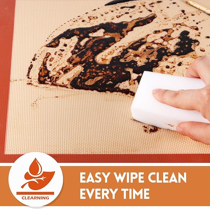 STATINT Non-Stick Silicone Baking Mat, Premium Food Safe - Pack of 3