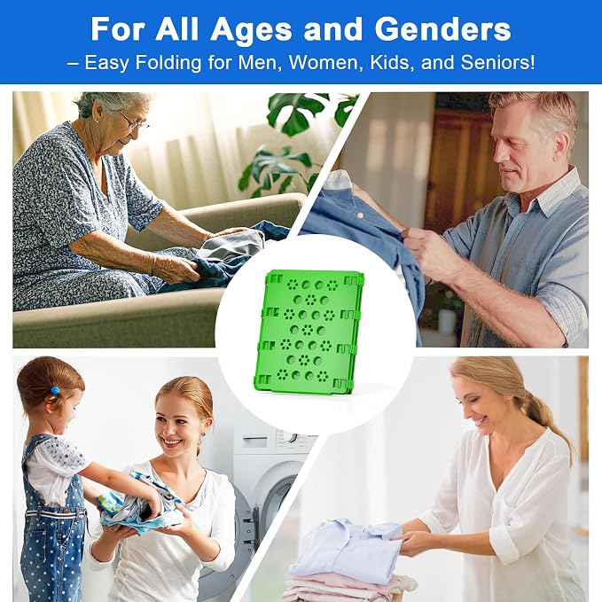 BoxLegend V3 Shirt Folder Board Tshirt Clothes Folding Board Durable Green | Shirt Folding Board,Plastic,For Adults and Kids,Laundry Sorter and Liner,Flip and Fold