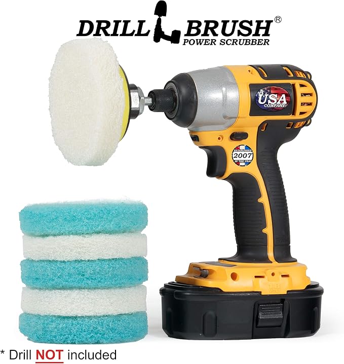 Bath Mat - Cooktop - Frying Pan - Pots and Pans - Grout Cleaner - Flooring | Drill Brush - Kitchen Accessories - Scrub Pads - Shower Cleaner - Bathtub - Sink - Scrubber - Stove - Oven Rack - Tile