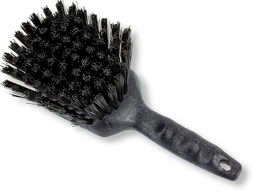 SPARTA 40541EC03 Plastic Scrub Brush, Utility Brush, Kitchen Brush With Hanging Hole For Cleaning, 8 Inches, Black - (Pack of 1)