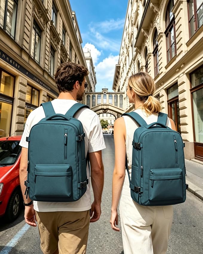 Travel Backpack Women,Carry On Backpack Flight Approved 18x14x8 inches Bag Spirit Airlines Personal ltem,College Sports Hiking Rucksack Waterproof Outdoor Casual Daypack Laptop Blackpack,Peacock Blue