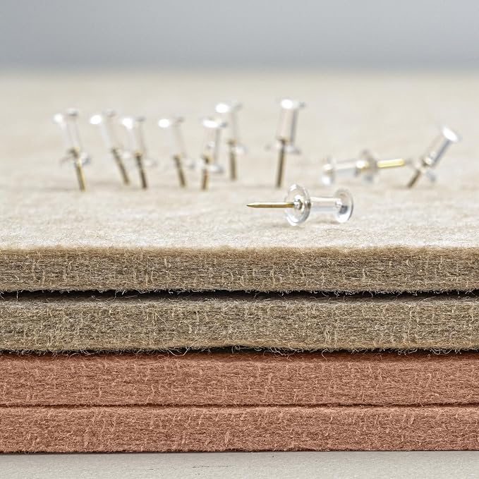 Felt Bulletin Board 35x18 inches, Decorative Pin Board for Home & Office | Cork Board Alternative for Wall with Push Pins, Display Mood Board for Photos, Notes & Reminders