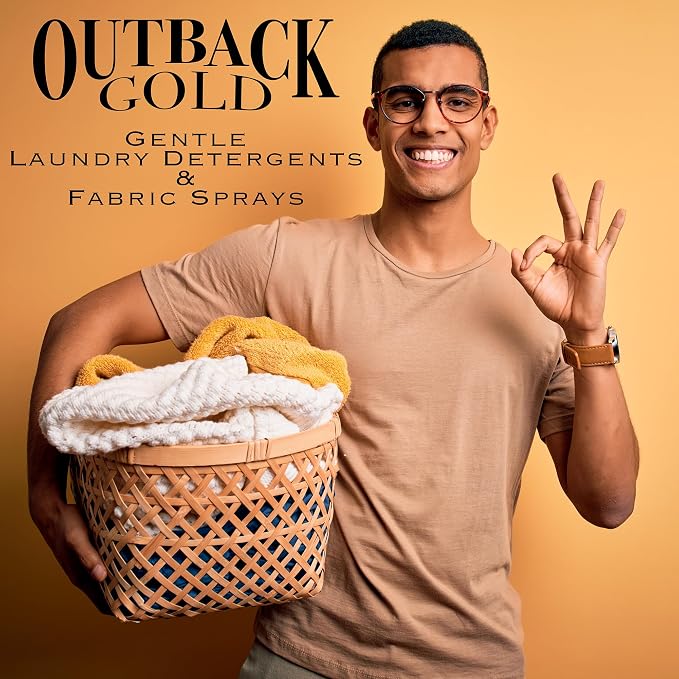 Outback Gold Wool Wash 16 oz, Unscented, pH Neutral, Made in USA | Plant-based, enzyme-free, fragrance-free pH-neutral wash for wool, cashmere, silk, sheepskin & baby items. HE compatible.