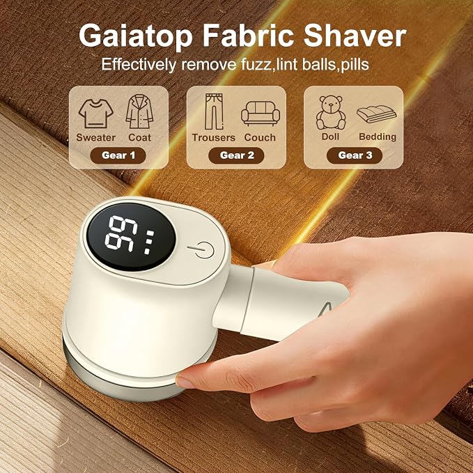 Fabric Shaver, 3-Speed Adjustable Rechargeable Lint Remover for All Clothes