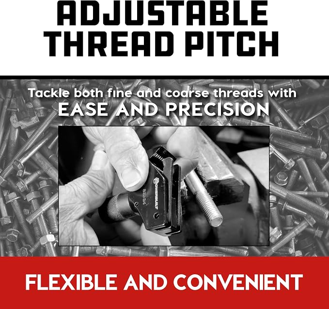 Powerbuilt Universal Thread Repair Tool 11/16" - 1-1/2" SAE / 17-38mm Metric - Fix Damaged Threads Tool - 643029ECE