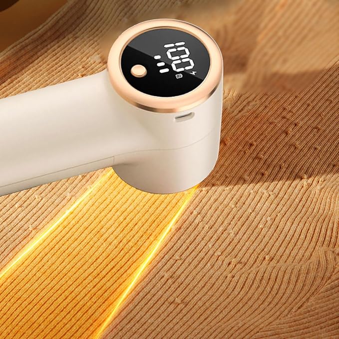 Rechargeable Fabric Shaver Remover with LED Display for Clothes Furniture Sofas Blankets Electric Lint Rechargeable Electric Lint Remover Large Coverage Multipurpose