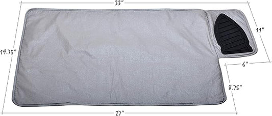 Handy Laundry Portable Ironing Mat - Easily Change Any Flat Surface into an Ironing Board. Features Silicone Slip Resistant Iron Rest to Safely Place Your Hot Iron. Easy to Take Along When Traveling.