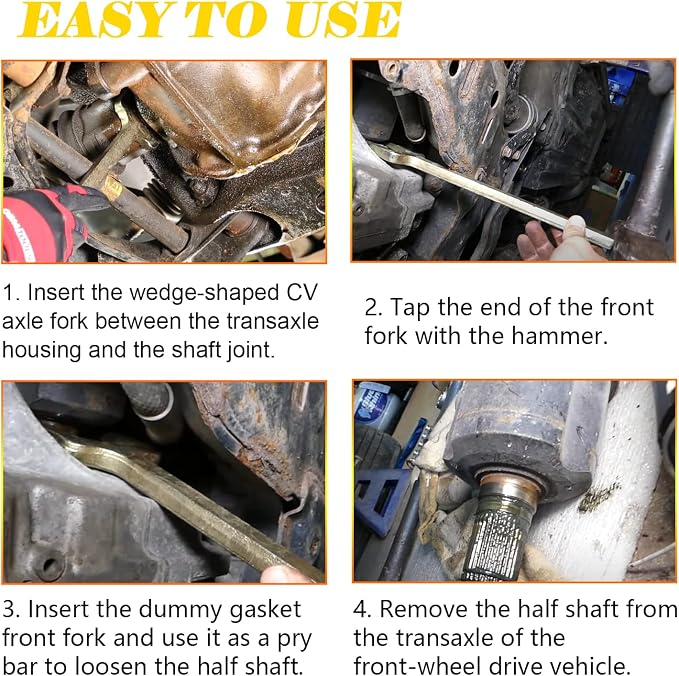 Bonbo 12020-2 Piece Axle Popper Kit Inner CV Axle Removal Tool Set Fit for Front Wheel Drive Vehicles, Remove Most Vehicles’ Half-Shaft Drive Axles & Fix Damaged CV Joints(2 PCS)