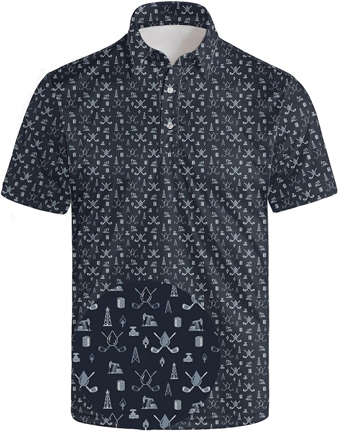 Polo Shirts for Men Moisture Wicking Mens Polo Shirts Patriotic Shirts for Men