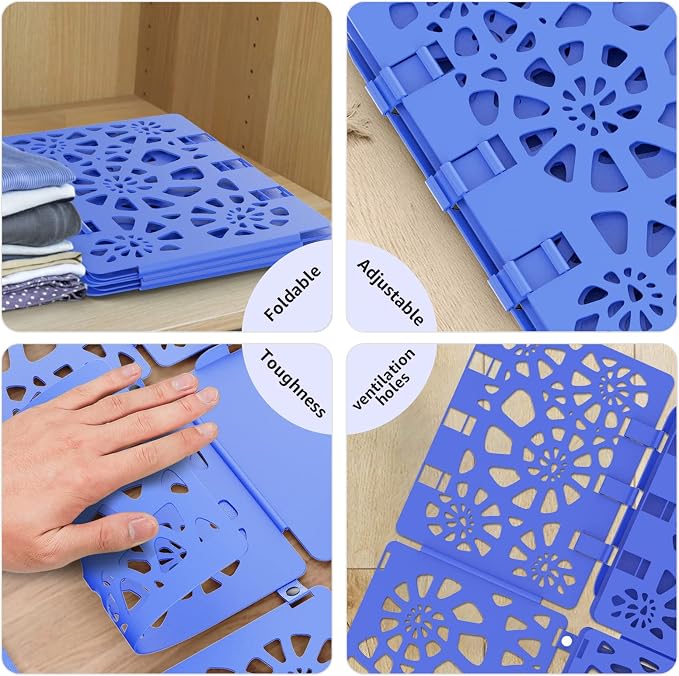 BoxLegend Shirt Folder V2 Shirt Folding Board Clothes Folder Neatly Blue | Quick & Easy Folds, Maximizes Storage Space, Built to Last, Travel-Friendly, Folds Almost Anything