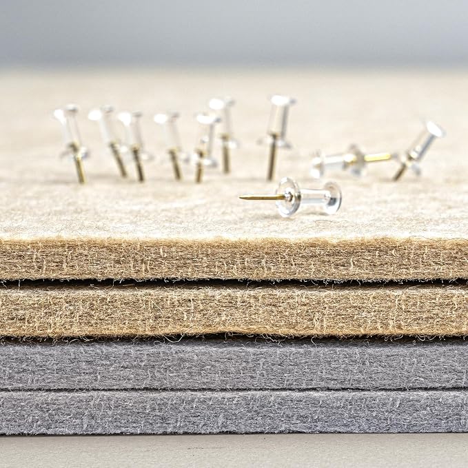 Felt Bulletin Board 36x24 inches, Decorative Pin Board for Home & Office | Cork Board Alternative for Wall with Push Pins, Display Mood Board for Photos, Notes & Reminders