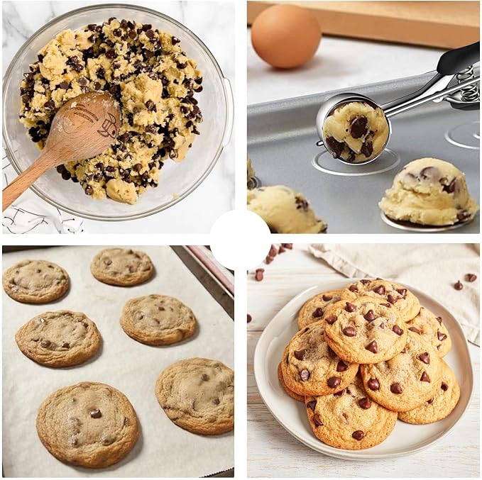Ice Cream Scoop, 18/8 Stainless Steel Cookie Scoop, Cookie Scoops for Baking, 5.3Tbsp/80ml/2.7oz Cookie Dough Scoop, Ice Cream Scooper with Trigger Release, Cookie Scooper, Cupcake Scoop(Mint Green)
