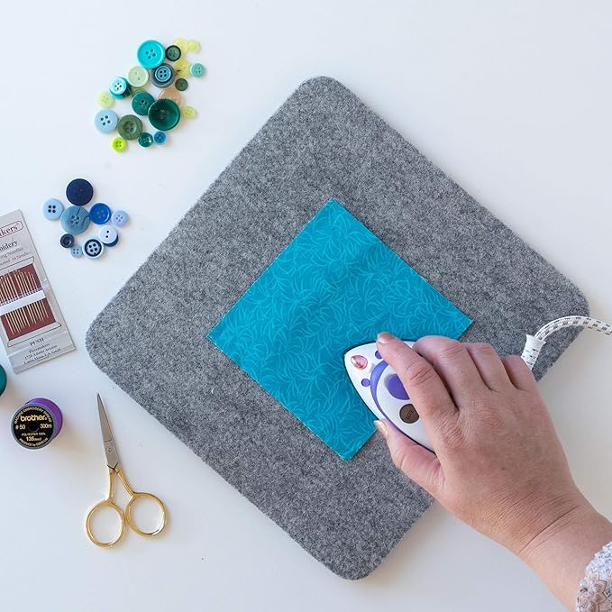 Wool Pressing Mat Large Set 18 x 24” Plus 10 x 10" Portable Size - Thick Quilters Ironing Pad for Embroidery and Patchwork - Professional Supplies, Notions, and Accessories, for Sewing Quilts