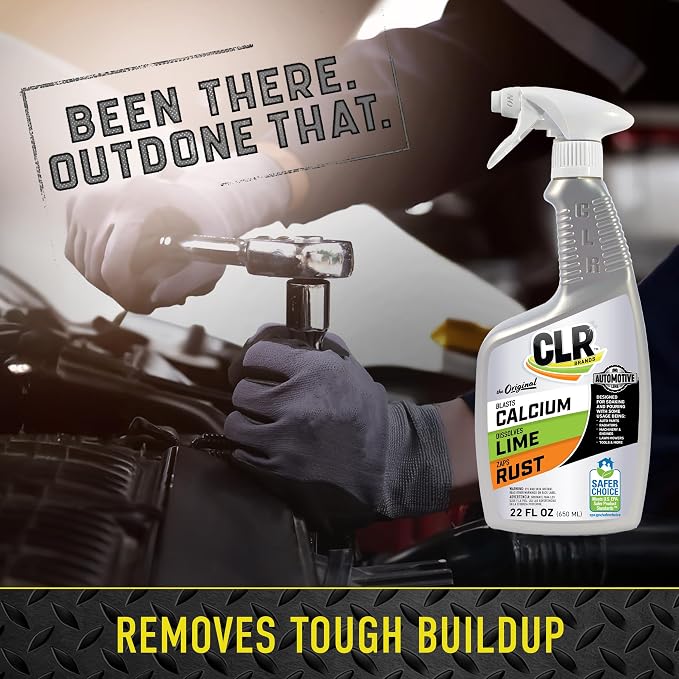 CLR Brands Automotive Calcium, Lime and Rust Remover Spray, 22 oz. | Cleaning Spray for Multiple Surfaces, Ammonia, Phosphate and Bleach Free Cleaner