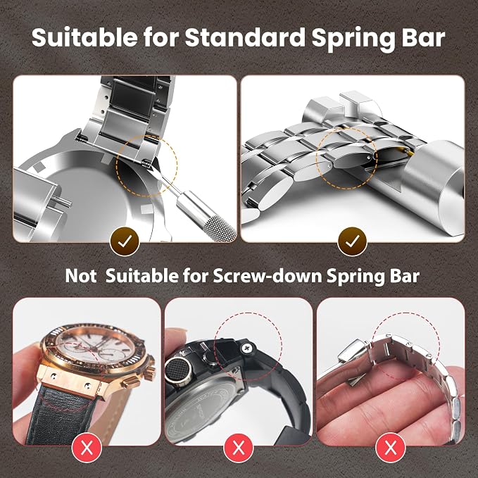 JOREST Watch Link Removal Kit, Resizing Tool for Bracelet Adjustment & Replacement, Pin Remover for Sizing Strap, Watch Adjuster, Hammer for Watch Repair, Adjust Band, with User Manual, Punches