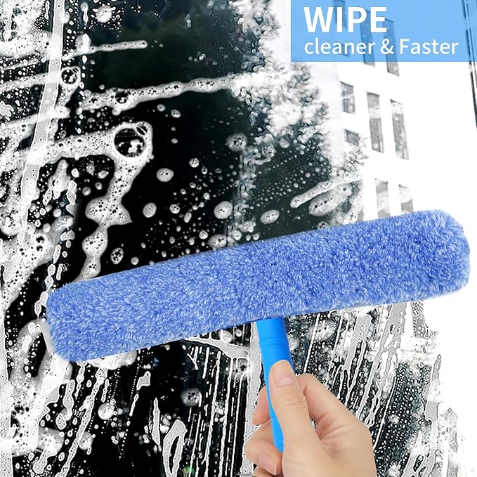 Window Washing Kit,Window Cleaning Squeegee Kit with Bucket | window Cleaning Tool,Squeegee with Shelf Storage for Window Cleaning,window squeegee for home Outdoor Commercial Use
