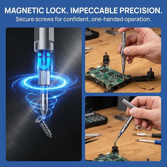 24 In 1 Magnetic Ratchet Screwdriver Set, Multi-Purpose Mini Screwdriver Set Suitable for Diy, Electronic Products, Watches, and Home Repairs