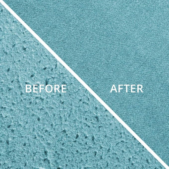 Fabric Shaver & Lint Remover |Battery-Free 4-in-1 Depiller with 3 Fabric-Safe Edges for Clothes & Upholstery (Turquoise)