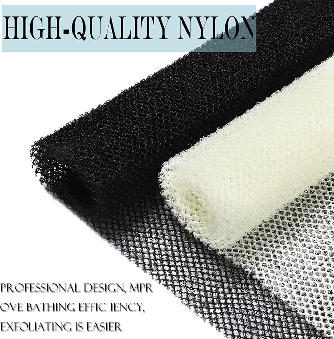 African Net Sponge Authentic,Exfoliating Body Shower Scrubber,2Pcs | Woven nylon africannet sponge,stretches up to 66in for full body & back washing removes dead skin,oil,For Women and Man
