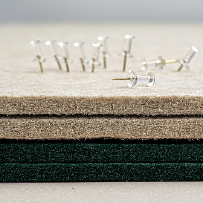 Felt Bulletin Board 60x36 inches, Decorative Pin Board for Home & Office | Cork Board Alternative for Wall with Push Pins, Display Mood Board for Photos, Notes & Reminders