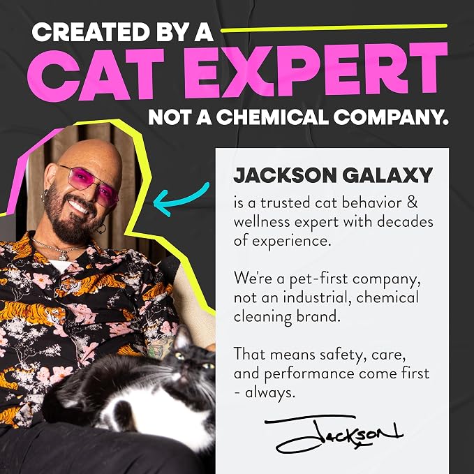 Jackson Galaxy EX Stain & Odor Eliminator - Pet Urine Remover Refill Tablets - Fast Acting & Non-Toxic CO2 Based Cat Pee Cleaner, Refill Tablets For 2 Full Solutions - Made by a Cat Expert