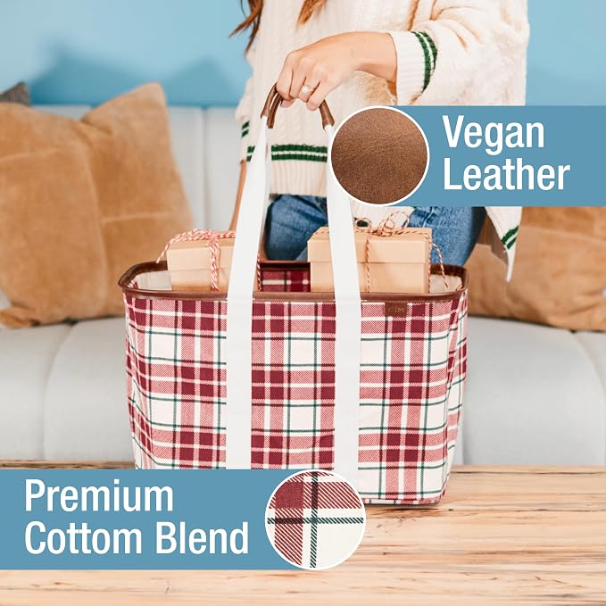 CleverMade LUXE Collapsible Tote Bag, 30L
