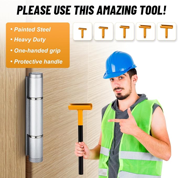 Upgraded Hinge Gap Adjusting Wrench for Residential and Commercial, Door Hinge Adjustment Tool for Door Quick and Efficient Solutions, User-Friendly Adjustments Tools (Yellow)