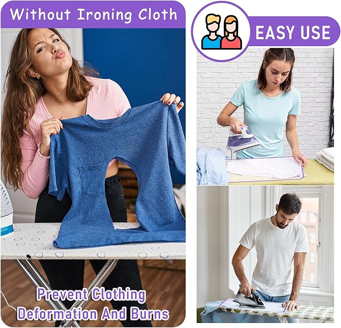 Molain 4 Pack Protective Ironing Pressing Pad, Cloth Scorch-Saving Ironing Protector Insulation Pad, Scorch Saving Pressing Cloth for Sewing and Ironing Fabric Protector Tool