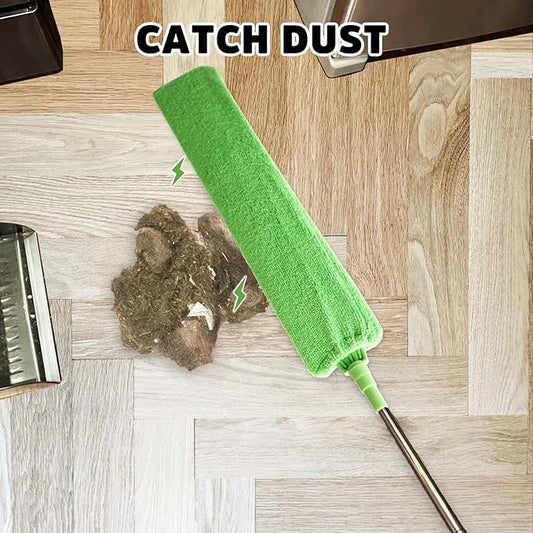 Retractable Gap Dust Cleaner Under Appliance Cleaning Tool, Bafezoze Flat Duster for Under Refrigerator Fridge Stove Couch Bed, Skinny Thin Duster for Tight Spaces