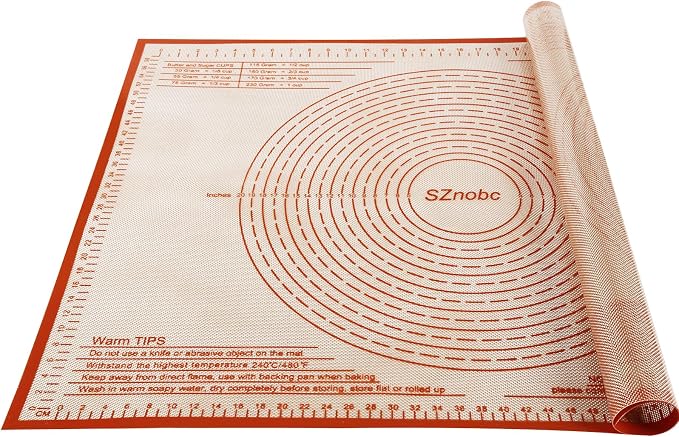 Silicone Pastry Mat 36X24 inch Baking mat Perfect for Dough, Pastry, Pie Crust, Fondant, Cookies, Bread, Pasta/Pizza,Pastry Board, Kitchen Counter Mat