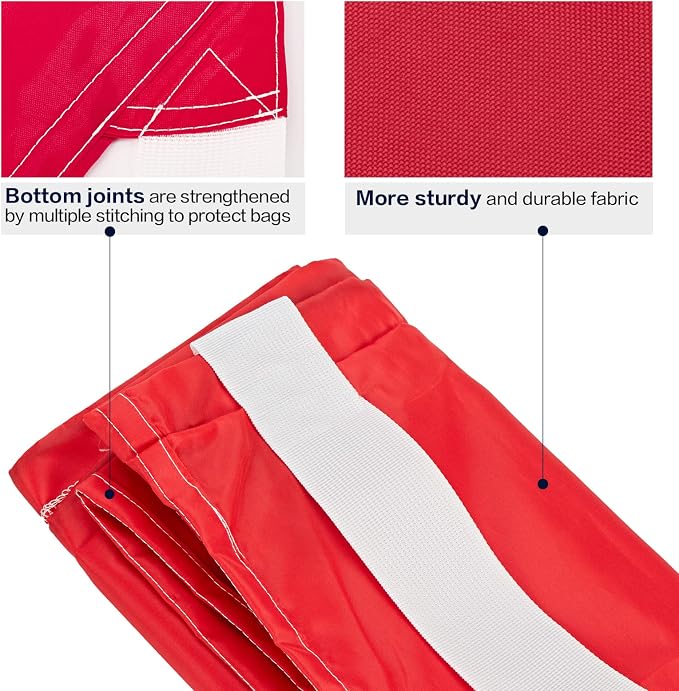 HOMEST XL Nylon Laundry Bag with Strap, Large Dirty Clothes Organizer, Easy Fit a Laundry Hamper or Basket, Can Carry Up to 4 Loads of Laundry, Red | Heavy-duty nylon material supports bulky garments and daily transport between baskets and storage area...