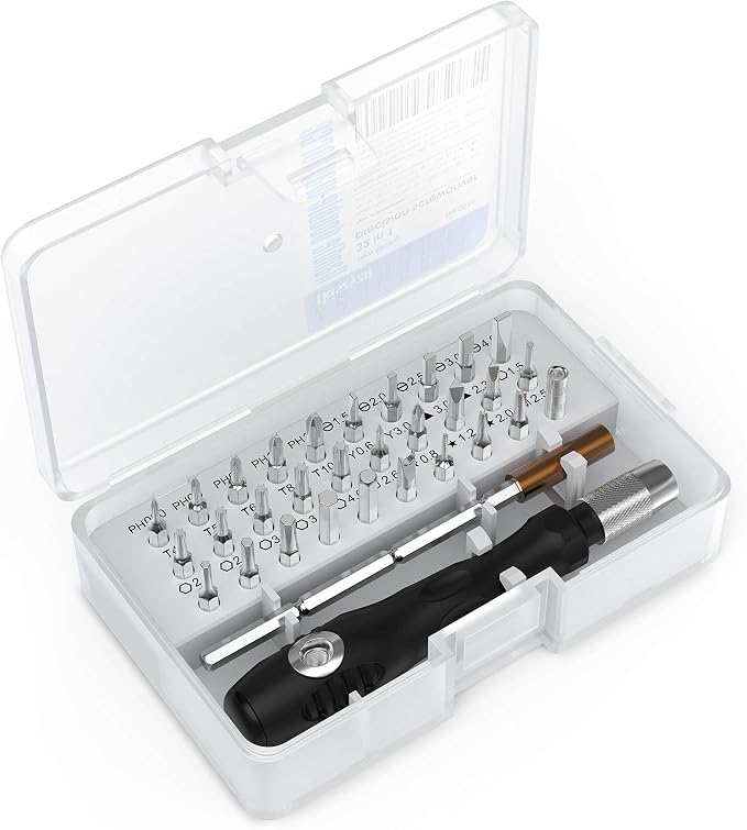 32 In 1 Small Screwdriver Set, Mini Magnetic Screwdriver Set – Contains 30 Bits Precision Repair Tool Kit, Torx Screwdriver Tool Sets for Eyeglass, Watch, Phones, Laptop, Computers, Toys
