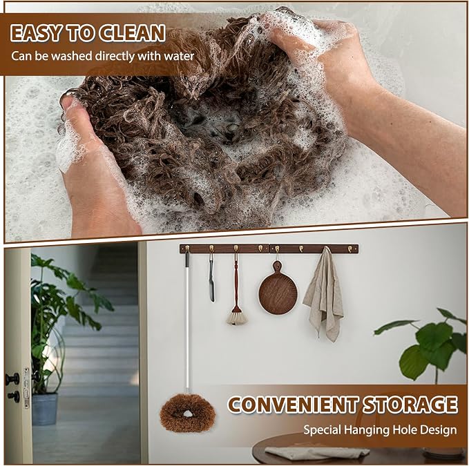 Ceiling Fan Cleaner Duster High Ceiling Extended Fan Blade Cleaner from 13 to 50 Inch Reusable Microfiber Ceiling Fan Duster with Extension Handle for Furniture Bookshelves Wall Door (Brown) | Reusable Microfiber Ceiling Fan Duster with Extension Handl...
