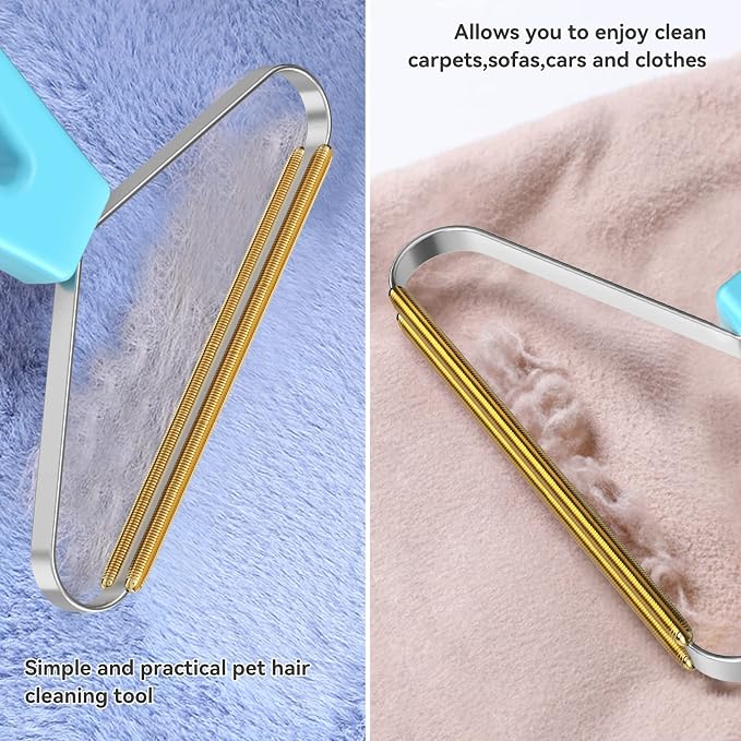 Carpet Rake, Lint Remover, Pet Hair Remover for Dog Cat Fur & Carpets | Portable Lint Brush Shaver, Pet Hair Removal Tool, Works on Car Mat Couch Pet Bed Furniture Rug, Removes Fur Effectively