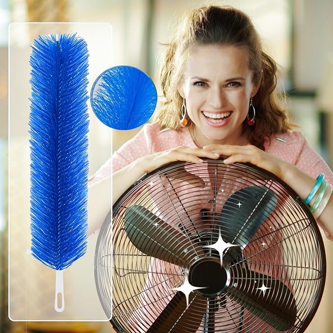 Fan Cleaner Brush, Fan Brush Cobweb Duster Microfiber Duster Ideal for Ceiling Duster, Household Duster for Curtains, Fan Cleaner for Box Fan (2 Pack)