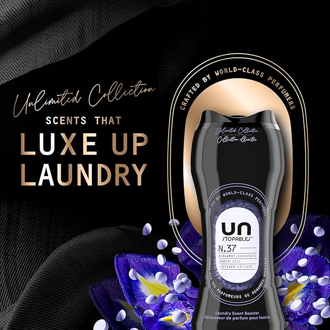 Downy Unstopables Unlimited Collection In-Wash Laundry Scent Booster Beads, No. 37, Fine Fragrance, Long-Lasting Fresh Scent Beads, 10.7 oz