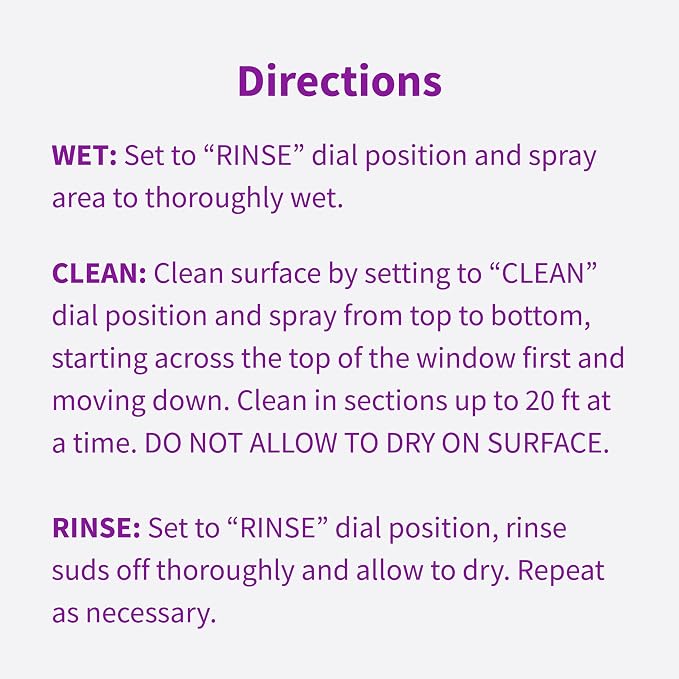 Rejuvenate High Performance Outdoor Window Spray and Rinse Cleaner with Hose End Adapter Instantly Removes Grime and Dirt Streak-Free Shine (32 oz)