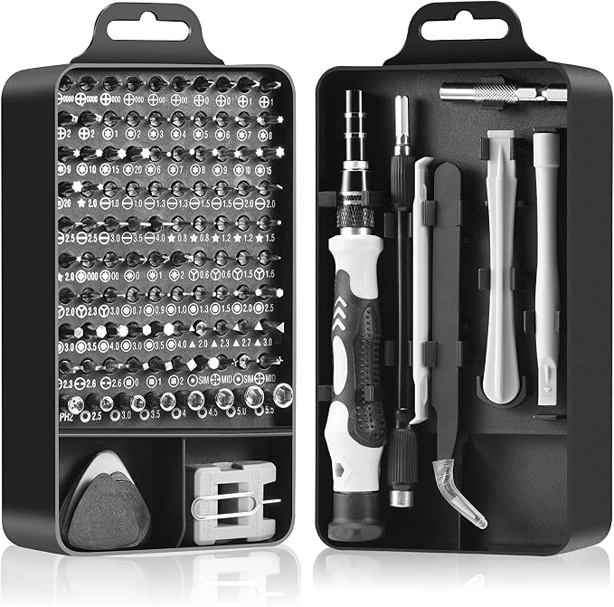 115 in 1 Precision Screwdriver Set, Premium Small Screwdriver Set | Electronic Screwdriver Kit for Electronics, Computer, PC, Laptop, Game Console, Watch, Eyeglasses, and DIY Projects