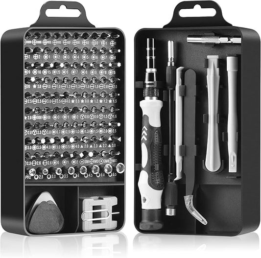 115 in 1 Precision Screwdriver Set, Premium Small Screwdriver Set | Electronic Screwdriver Kit for Electronics, Computer, PC, Laptop, Game Console, Watch, Eyeglasses, and DIY Projects