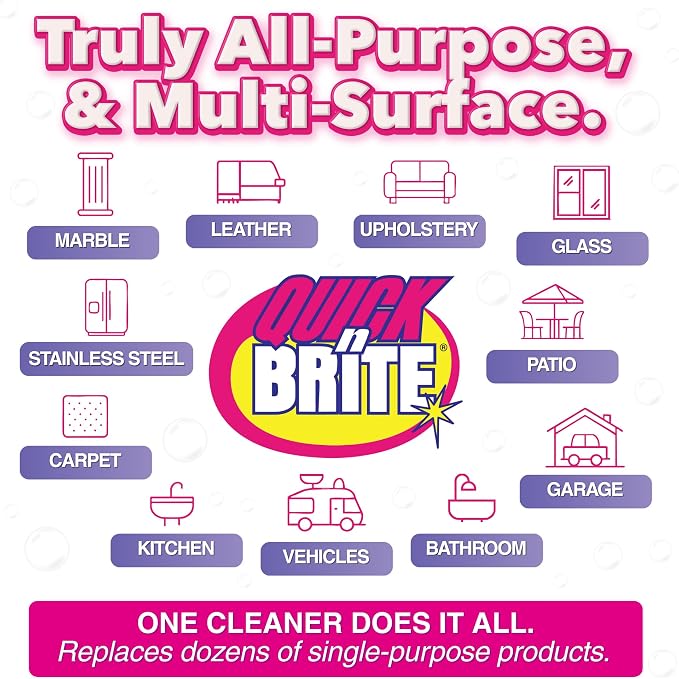 Quick 'n Brite All Purpose Cleaning Paste, True All Purpose Cleaner, Concentrated, 12 oz