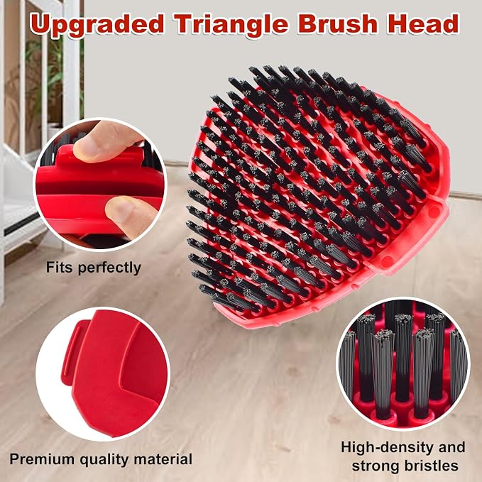Chenille Duster Mop Head Compatible with O Cedar Easywring 1-Tank,Spin Mops Heads Replacements for Ocedar, Include 6 Pack Microfiber Chenille MOp Refills,1 Scrubber & 1 Mops Base(Not Include Bucket)