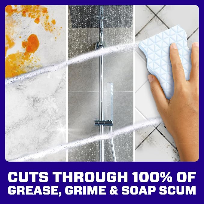 Mr. Clean Magic Eraser Foaming Sponge, All Purpose Cleaner, Dawn Cleaning Power, Wall, Sneaker, Oven Cleaner, Kitchen, Bathroom, Shower Cleaning Supplies, Scrubber, Ultra Foamy, 5ct