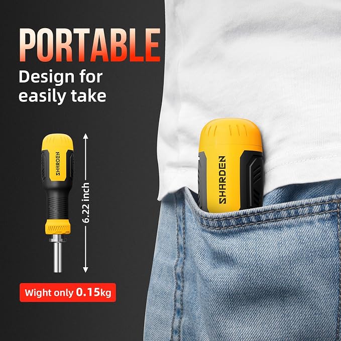 Multi ScrewDriver Set 26 in 1 All in One Adjustable Screw Driver | Telescoping Screw Driver with 12 Double Ended CRV Bits Phillips Slotted Torx Hex Portable Repair Kit for Home Bike Computer