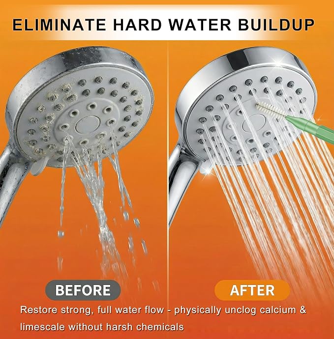Shower Head Cleaner Tool, Multi-Size Shower Head Cleaning Brush & Shower Head Cleaner Picks for Unclogging Small Nozzles & Crevices Shower Cleaning Tools for Bathroom & Kitchen (30pcs Set)